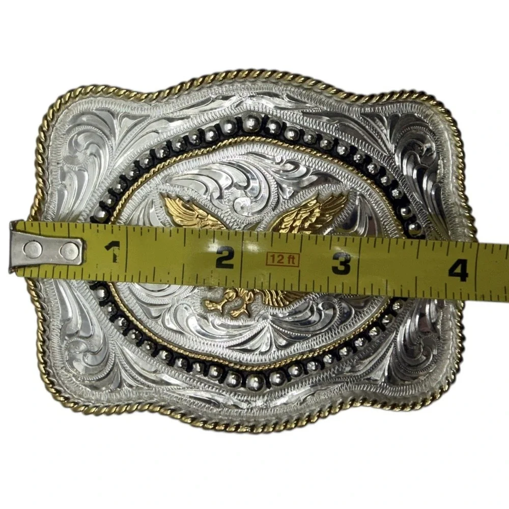 Silversmith Collection Silver &‎ Gold Eagle Belt Buckle